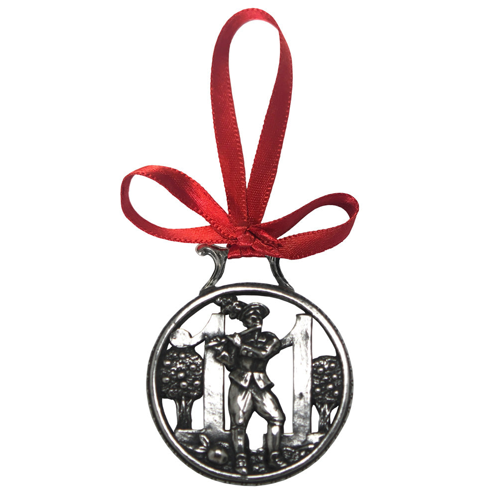 11 ° giorno di Natale Albero di peltro ornamento decorazione Bauble