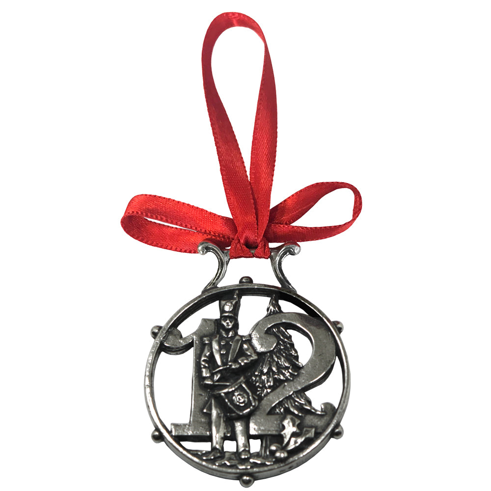 12° giorno di Natale Albero di peltro ornamento decorazione Bauble