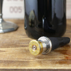 Shotgun Cartridge Pewter Wine Bottle Stopper