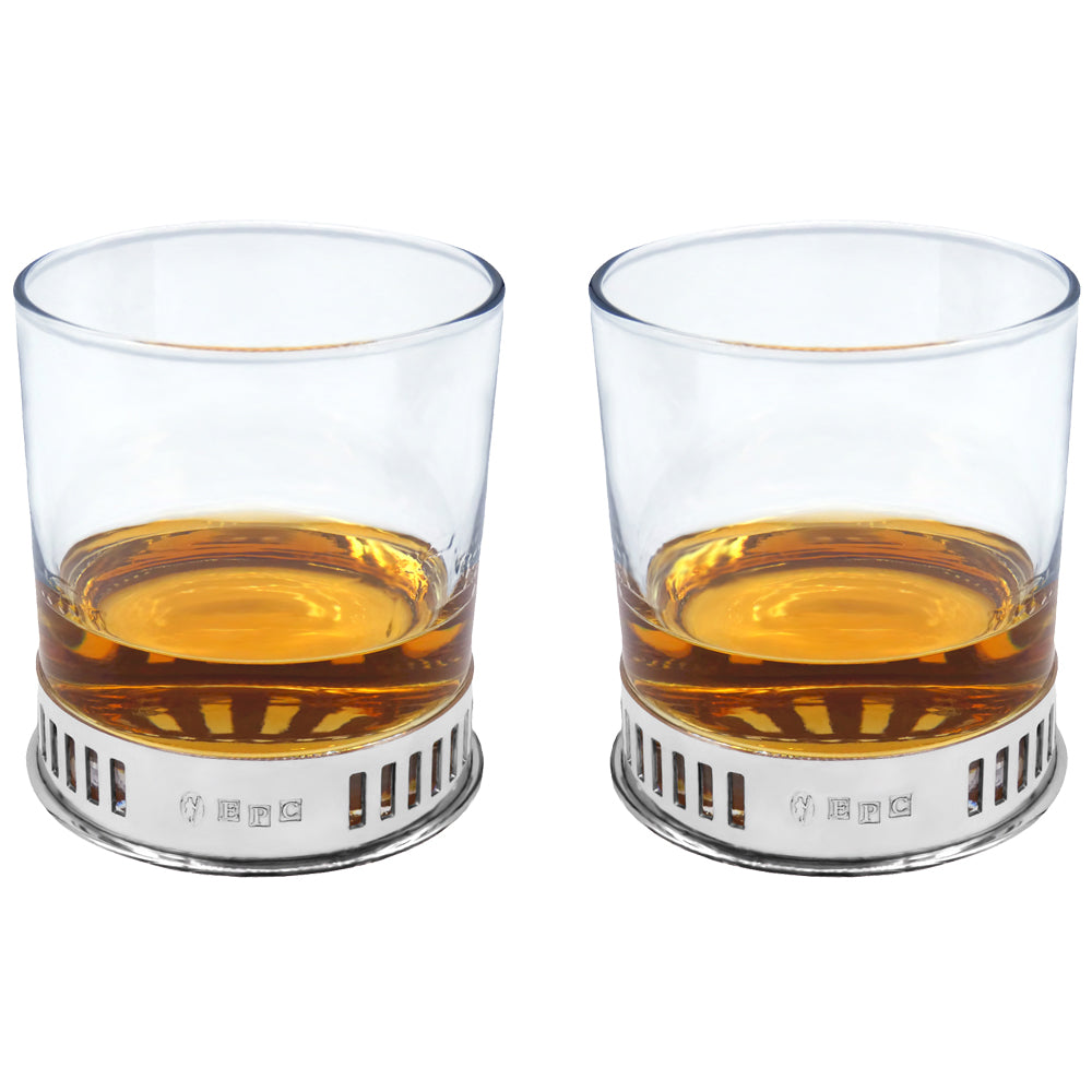 11oz MONACO WHISKEY OR RUM DOUBLE GLASS TUMBLER SET
