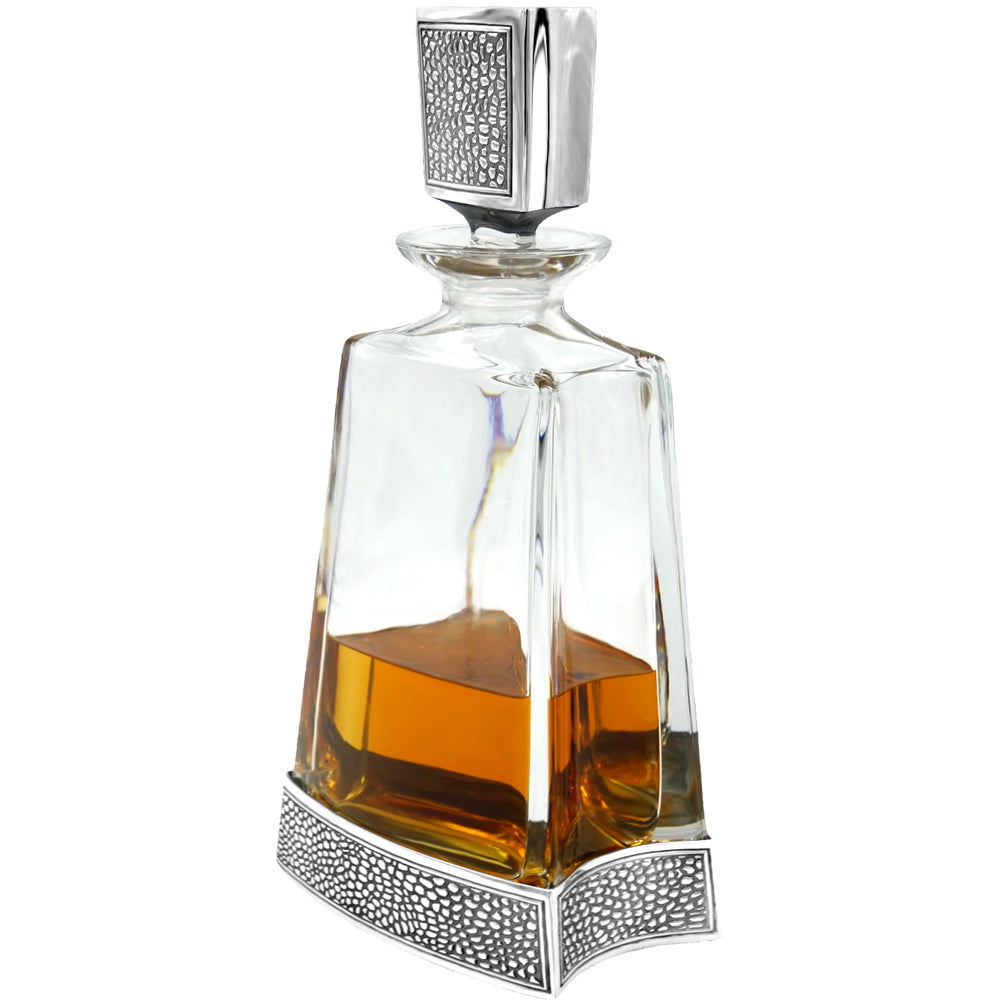 600ml Whisky, Wine &amp; Spirit MANHATTAN MEDIUM PEWTER DECANTER