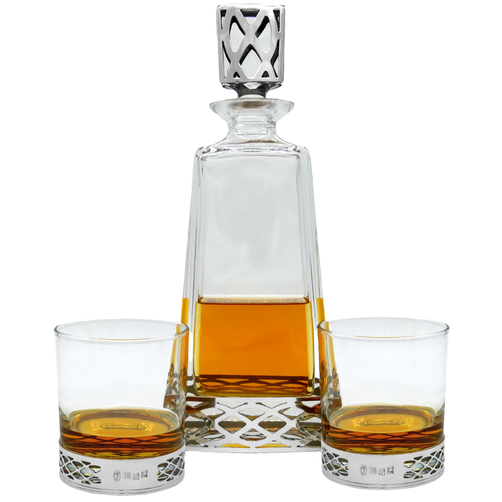 11oz UISGE BEATHA WHISKEY OR RUM DOUBLE GLASS TUMBLER SET