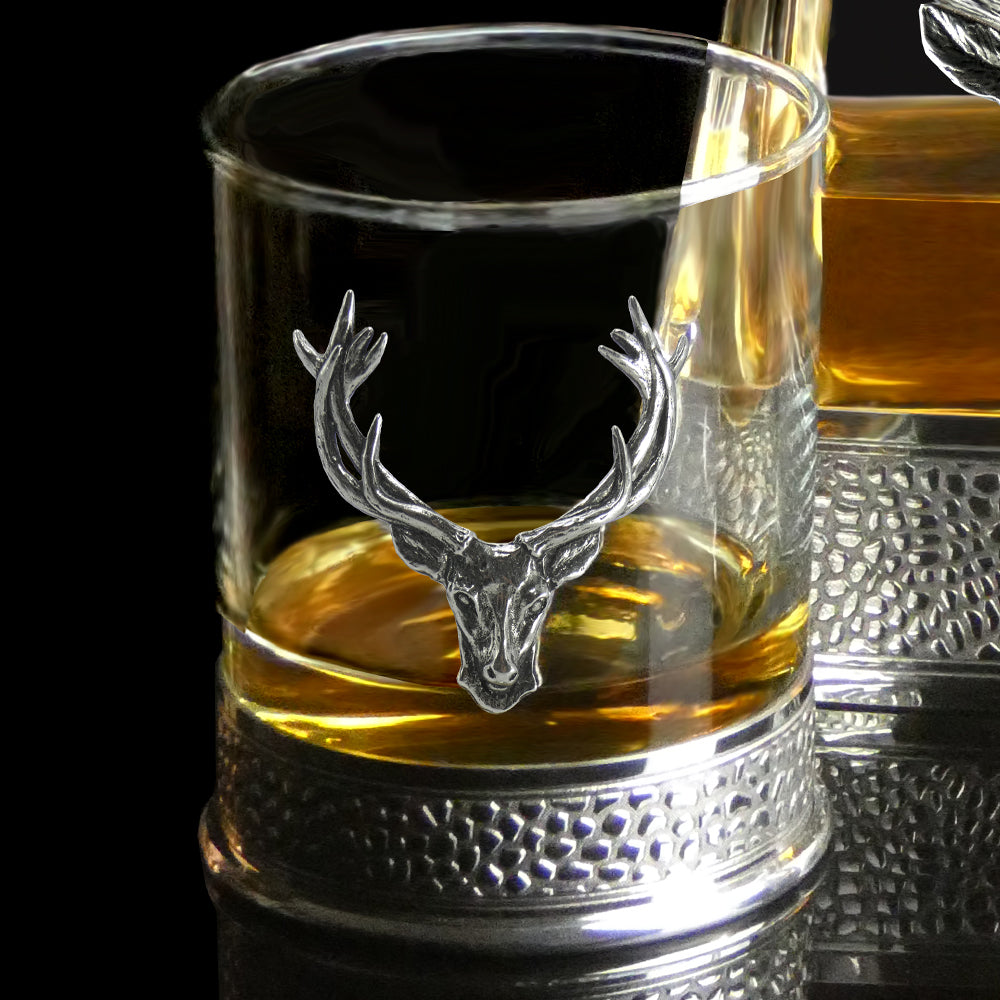 11oz REGAL STAG WHISKEY OR RUM SINGLE GLASS TUMBLER