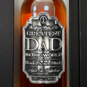 Set regalo Whisky del papà più grande Bottiglia e scatola