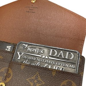 Papà sentimentale in metallo Portafoglio o borsellino Keepsake Card Gift - Carino set regalo da figlia figlio per gli uomini