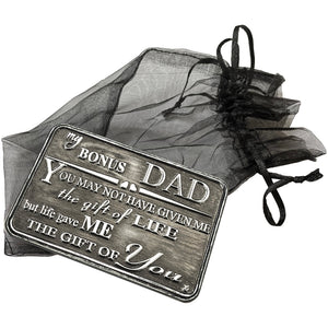 Dad Sentimental Metal Wallet or Purse Keepsake Card Gift - Cute Gift Set From Daughter Son For Men