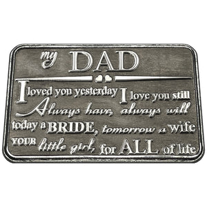 Portefeuille ou porte-monnaie en métal pour papa - Cadeau pour homme de la part de son fils, de sa fille ou de son beau-fils.