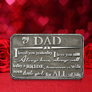 Dad Sentimental Metall Brieftasche oder Geldbörse Keepsake Karte Geschenk - Geschenk-Set von Sohn Tochter Stiefsohn Stieftochter für Männer