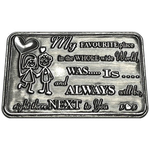 I Love You Sentimental Metal Wallet or Purse Keepsake Card Gift