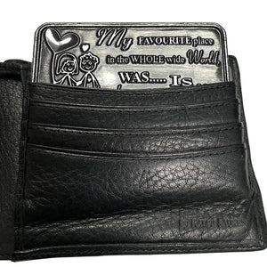 Ich liebe dich Sentimental Metall Brieftasche oder Geldbörse Keepsake Karte Geschenk