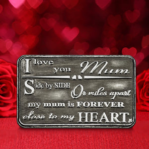 Mothers Day Gift I Love You Mum Sentimental Metal Wallet or Purse Keepsake Card Gift - Cute Gift Set From Daughter Son For Women