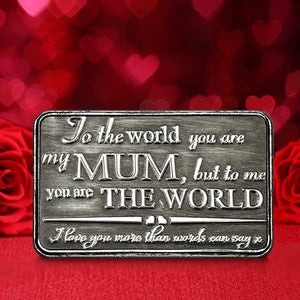 Mothers Day Gift I Love You Mum Sentimental Metal Wallet or Purse Keepsake Card Gift - Cute Gift Set From Daughter Son For Women