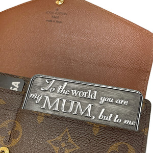 Muttertag Geschenk Ich liebe dich Mama Sentimental Metall Brieftasche oder Geldbörse Keepsake Karte Geschenk - Nettes Geschenk-Set von Tochter Sohn für Frauen
