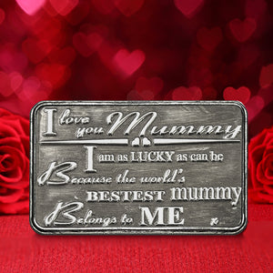 Cadeau pour la Fête des Mères : Portefeuille en métal ou porte-monnaie en métal - Cadeau mignon de la part de la fille ou du fils pour les femmes.