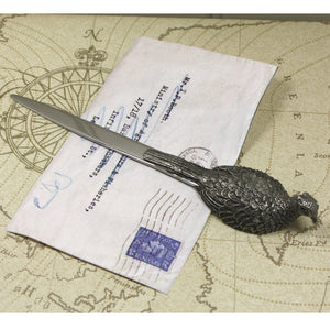 Pheasant Pewter Letter Opener Knife