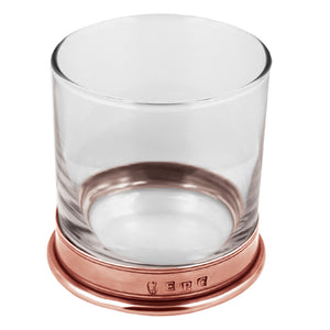 Gobelet à whisky en verre de 11oz en étain cuivré et rose