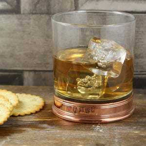 Gobelet à whisky en verre de 11oz en étain cuivré et rose