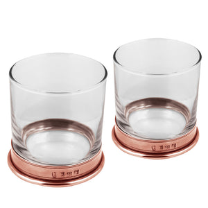 11oz Kupfer Zinn Rose Whisky Glas Becher Set von 2