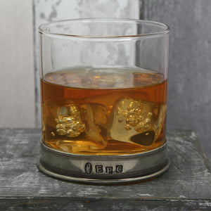 Bicchiere di vetro per whisky Vogue Pewter da 11 once