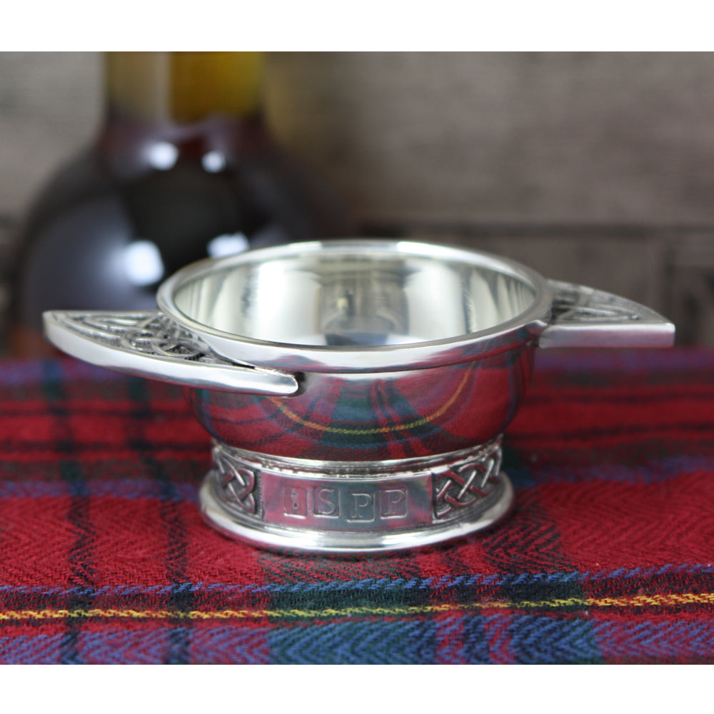 Bol à quaich en étain celtique Iona de 2,5 po