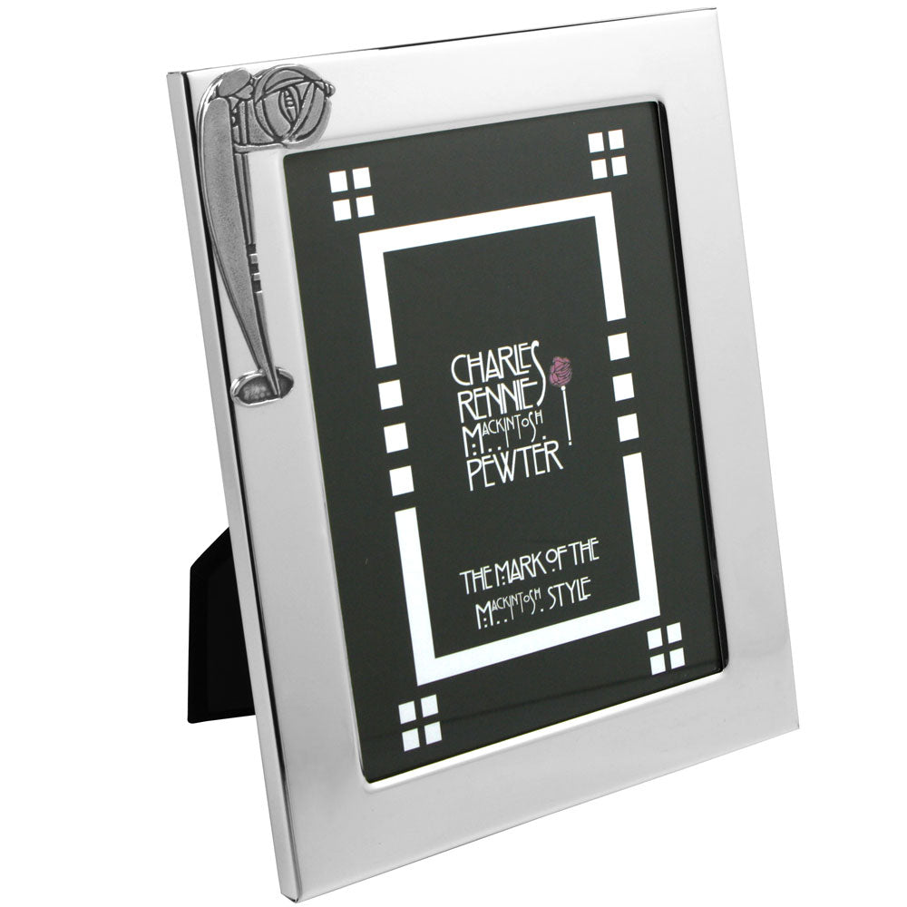 Cornice fotografica Charles Rennie Mackintosh 7x5 placcata in argento