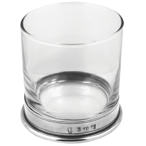 Bicchiere di vetro per whisky Vogue Pewter da 11 once